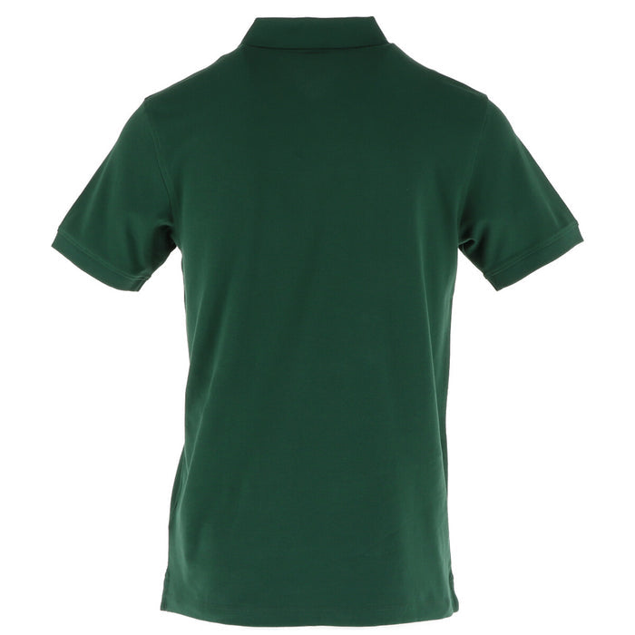 Image 2 : Polo Timberland homme vert, col polo côtelé et patte de boutonnage deux boutons sombres, coupe ajustée, fond blanc — Delvale