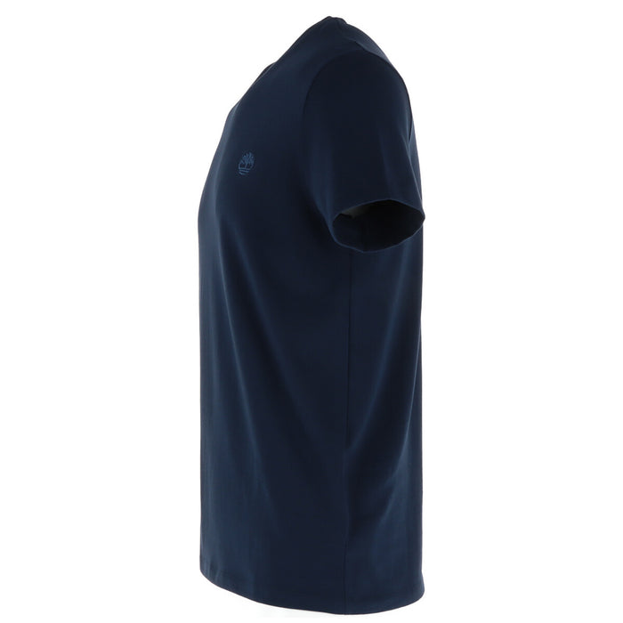 Image 3 : T-shirt manches courtes Timberland homme bleu marine, vue trois quarts avant — Delvale