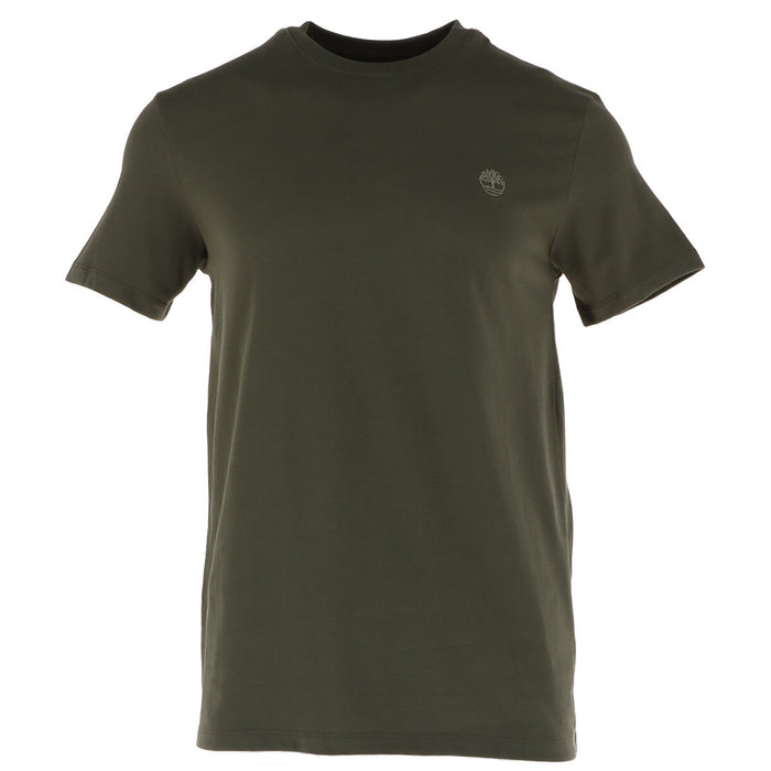 Image 6 : T-shirt Timberland homme bleu marine porté, coupe ajustée mise en valeur — Delvale