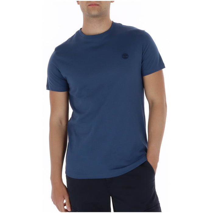 Image 7 : T-shirt col rond Timberland homme bleu marine, vue latérale manches courtes — Delvale