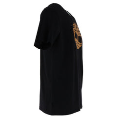 Image 3 : T-shirt Timberland homme noir, vue légèrement de côté mettant en valeur la coupe regular — Delvale