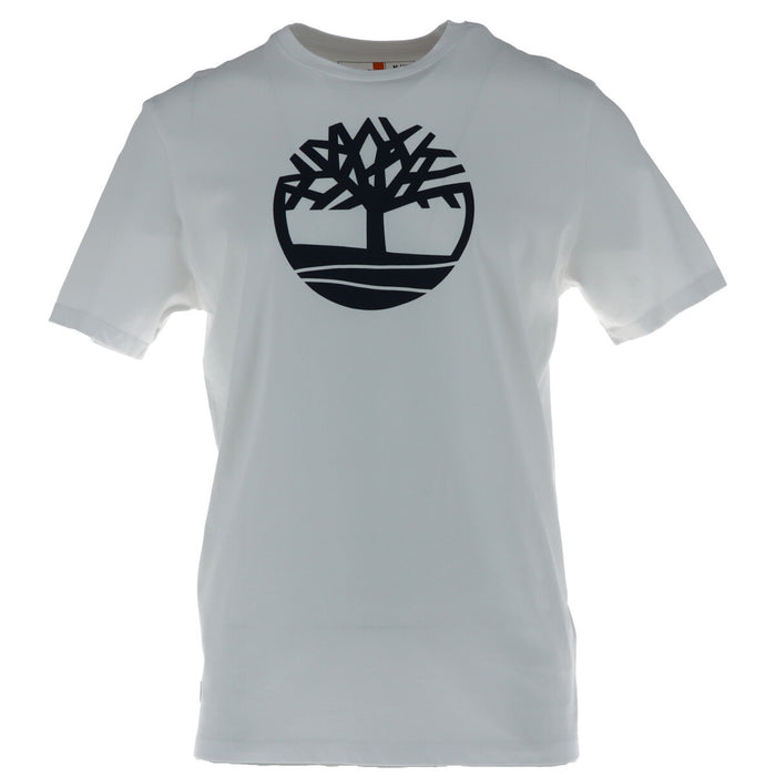 Image 8 : T-shirt Timberland homme noir, vue rapprochée du logo arbre iconique en ton caramel — Delvale