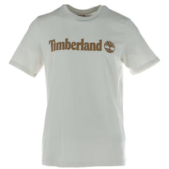 Image 4 : T-shirt Timberland homme bleu marine, détail de l'étiquette col intérieur, composition pur coton — Delvale
