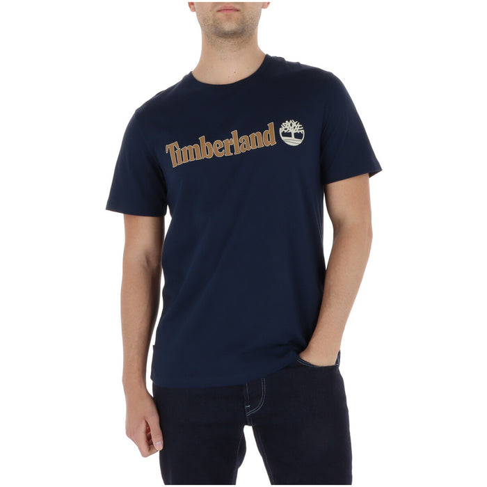 Image 8 : T-shirt Timberland homme bleu marine, vue d'ensemble du produit plié, présentation soignée — Delvale