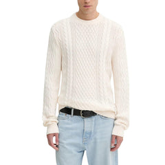 Image 1 : Pull blanc Tommy Hilfiger Jeans homme en coton organique, manches longues et col rond — Delvale