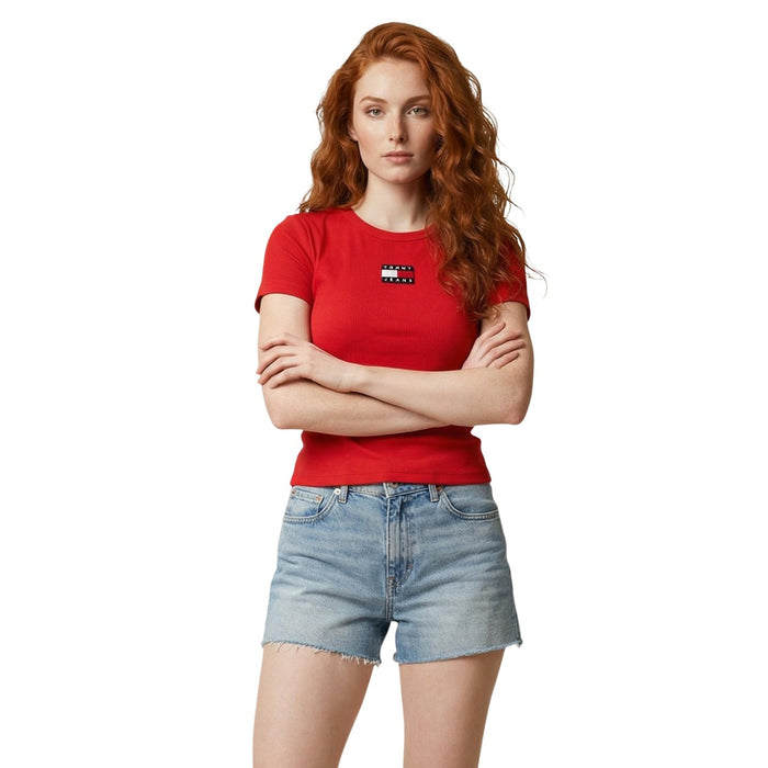 Image 8 : T-shirt Tommy Hilfiger Jeans lilas femme styling casual — delvale