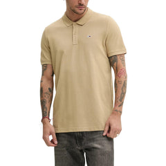 Image 1 : T-shirt Tommy Hilfiger Jeans homme beige col rond manches courtes — Delvale