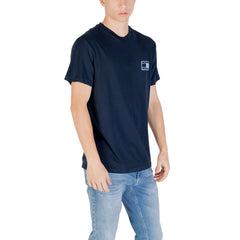 Image 3 : T-shirt Tommy Hilfiger Jeans homme bleu, vue de dos avec logo — Delvale