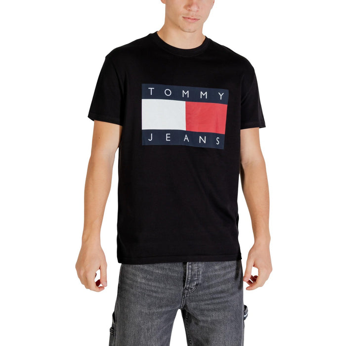 Image 5 : T-shirt Tommy Hilfiger Jeans bleu homme en coton bio, vue d'ensemble — Delvale
