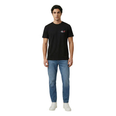 Image 3 : T-shirt Tommy Hilfiger Jeans homme noir, vue de dos avec logo brodé — Delvale