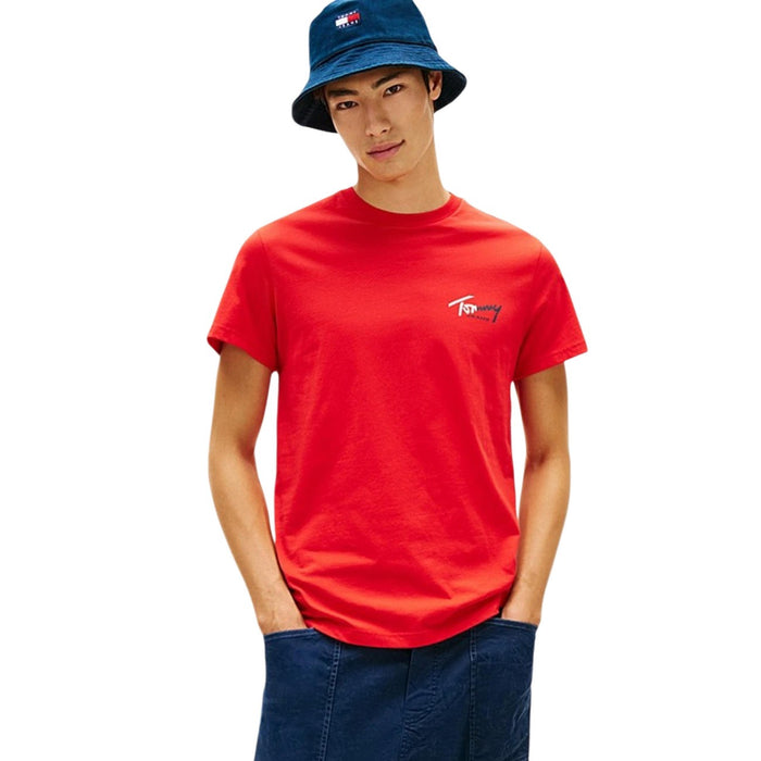 Image 7 : T-shirt Tommy Hilfiger Jeans homme noir, vue d'ensemble du style preppy moderne — Delvale