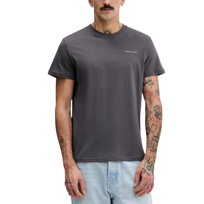 Image 7 : T-shirt Tommy Hilfiger Jeans homme vert, gros plan sur le logo de la marque — Delvale
