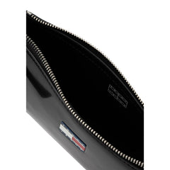 Image 3 : Vue d'ensemble du sac baguette Tommy Hilfiger femme noir vernis avec éléments argentés — Delvale
