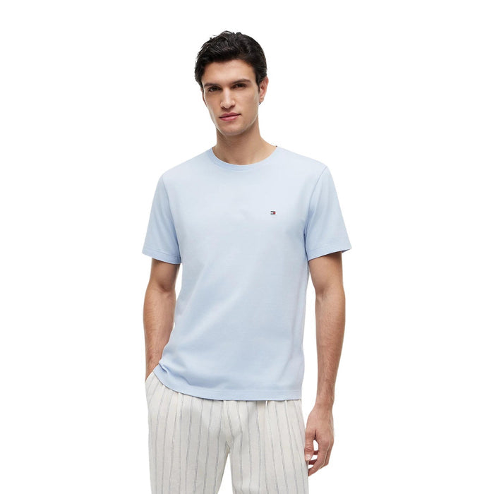 Image 6 : Vue de dos du t-shirt Tommy Hilfiger homme vert, coupe regular, tissu en coton organique — Delvale