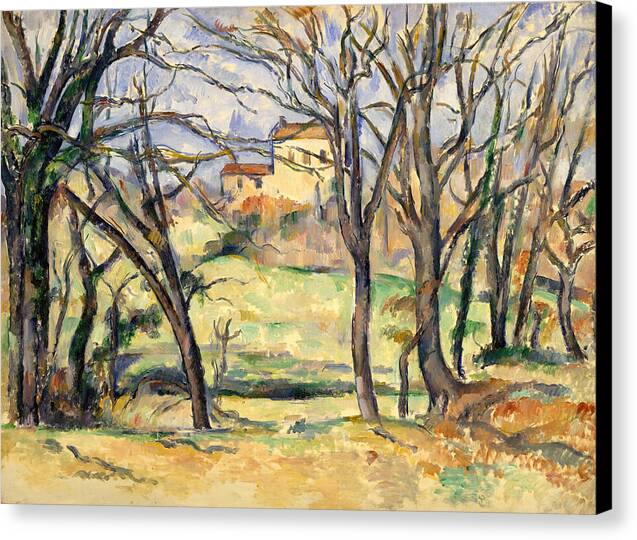 Trees and Houses Near the Jas de Bouffan - Canvas Print