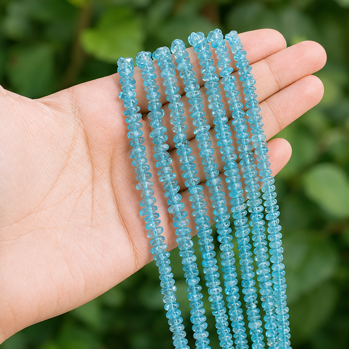 Uncut Raw Apatite Crystal Chip Beads for Necklace (Strength and Weight Control)