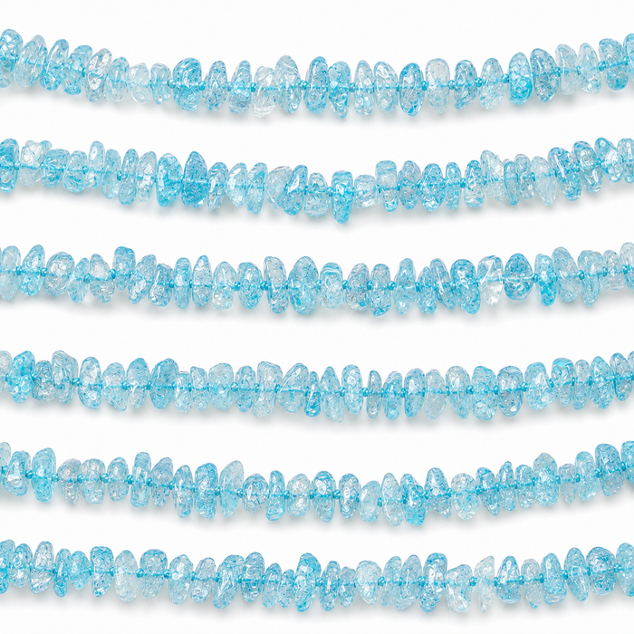 Uncut Raw Apatite Crystal Chip Beads for Necklace (Strength and Weight Control)