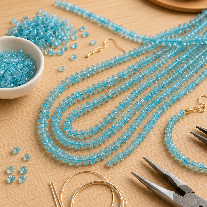 Uncut Raw Apatite Crystal Chip Beads for Necklace (Strength and Weight Control)
