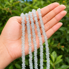 Uncut Raw Aquamarine Crystal Chip Beads for Necklace (Protection and Anxiety Relief)