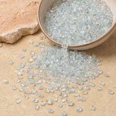 Uncut Raw Aquamarine Crystal Chip Beads for Necklace (Protection and Anxiety Relief)