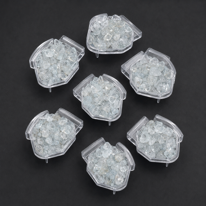Uncut Raw Aquamarine Crystal Chip Beads for Necklace (Protection and Anxiety Relief)
