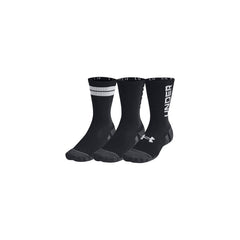 Image 4 : Présentation des 3 designs du lot Under Armour Performance Crew blanc et noir — Delvale