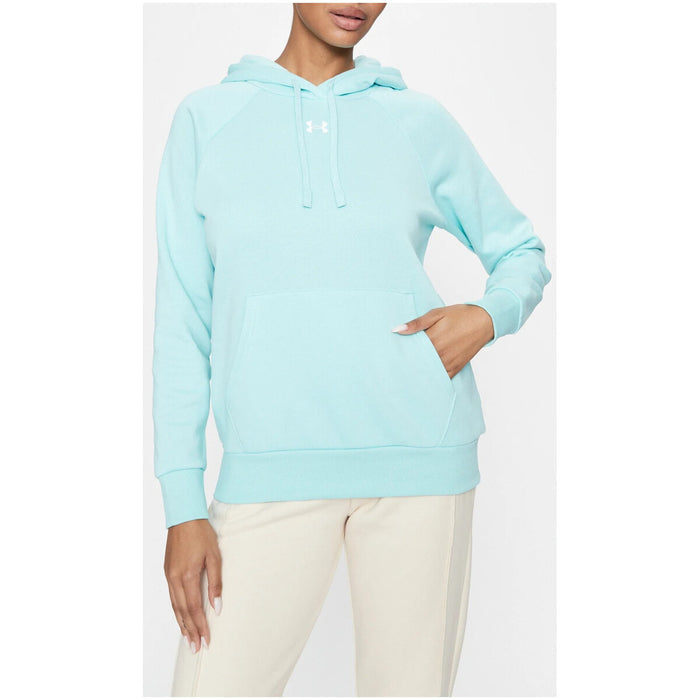 Image 1 : Sweat à capuche Under Armour femme turquoise vue de face — Delvale