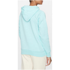 Image 2 : Détail capuche et finitions sweat Under Armour turquoise femme — Delvale