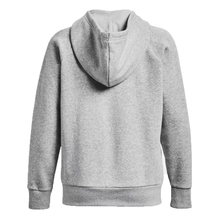 Image 3 : Sweat zippé à capuche Under Armour femme noir, vue de profil montrant la silhouette épurée — Delvale