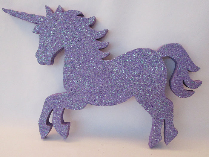 Lavender unicorn Styrofoam cutout - Designs by Ginny