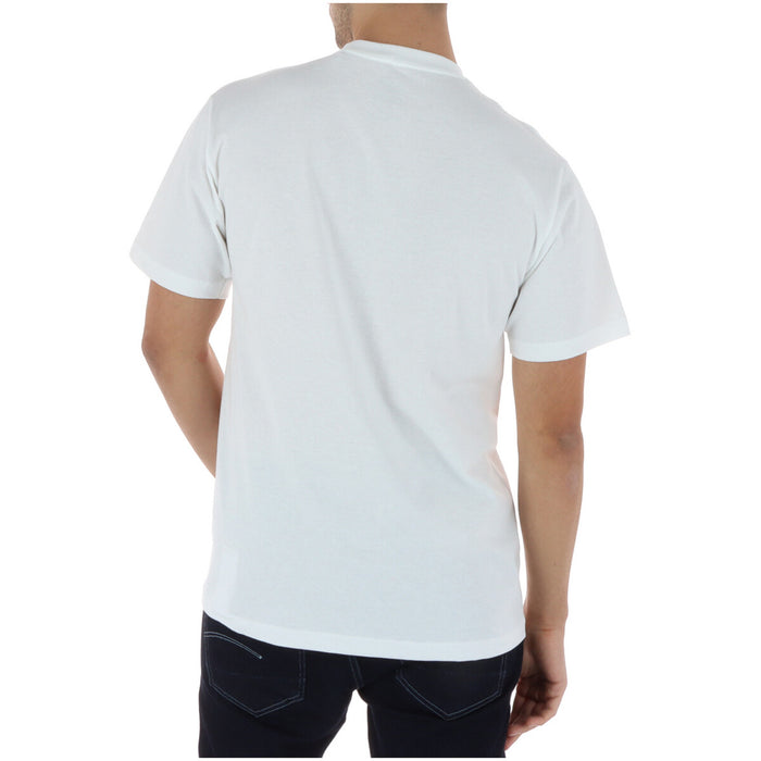Image 2 : Vue de face t-shirt Vans homme blanc avec motif imprimé signature — delvale