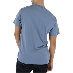 Image 2 : T-shirt Vans col rond manches courtes bleu azur, détail motif imprimé — delvale