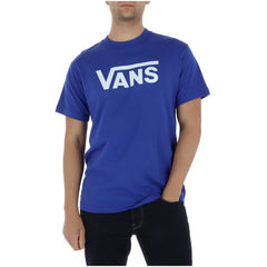 Image 1 : Vans t-shirt homme bleu imprimé col rond manches courtes, vue de face — delvale