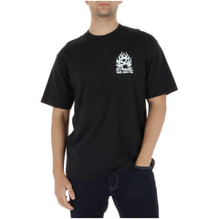 Image 1 : T-shirt homme Vans noir à imprimé col rond manches courtes, vue face — delvale
