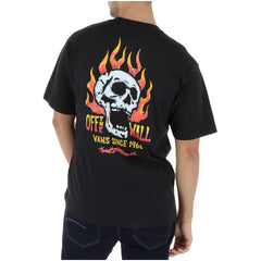 Image 2 : T-shirt homme Vans noir motif imprimé, détail du print, coton souple — delvale