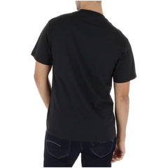 Image 2 : T-shirt homme Vans noir col rond manches courtes, vue de dos — delvale