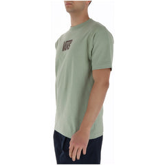 Image 3 : T-shirt homme Vans vert coton manches courtes, vue de dos ou de profil — delvale