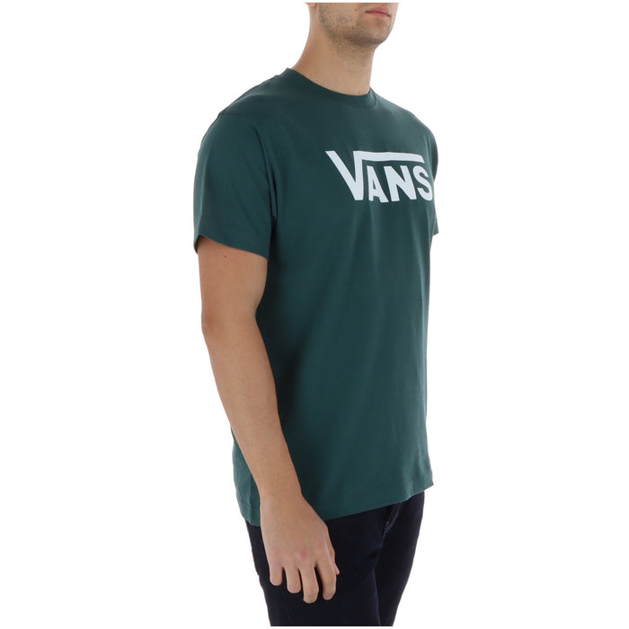 Image 3 : T-shirt Vans homme vert coton col rond, vue dos ou détail coupe — delvale