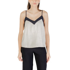 Image 1 : Débardeur Vero Moda femme beige en viscose, vue de face — Delvale
