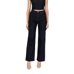 Image 1 : Jean noir Vero Moda pour femme avec fermeture zip et bouton — Delvale