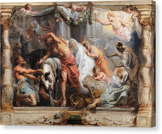 Victory of the Eucharist over Paganism - Canvas Print