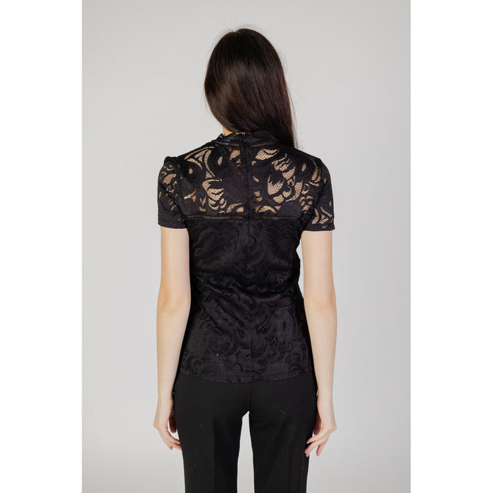 Image 3 : Blouse femme Vila Clothes noire manches courtes, vue d'ensemble — Delvale