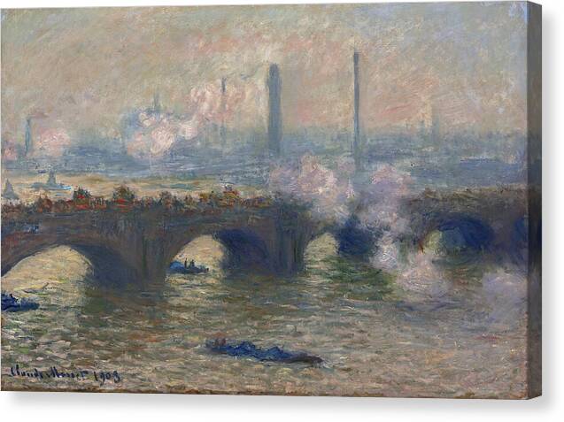 Waterloo Bridge, Gray Day - Canvas Print