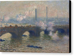 Waterloo Bridge, Gray Day - Canvas Print