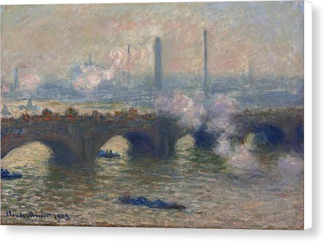 Waterloo Bridge, Gray Day - Canvas Print