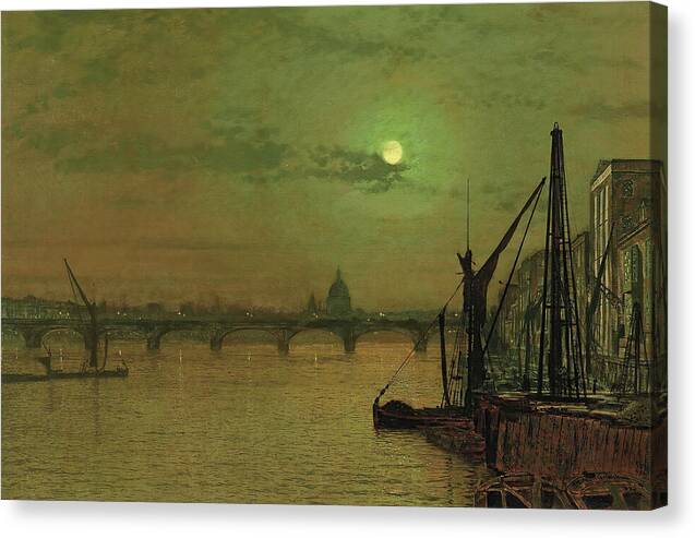 Waterloo Bridge, London, Looking East - Canvas Print