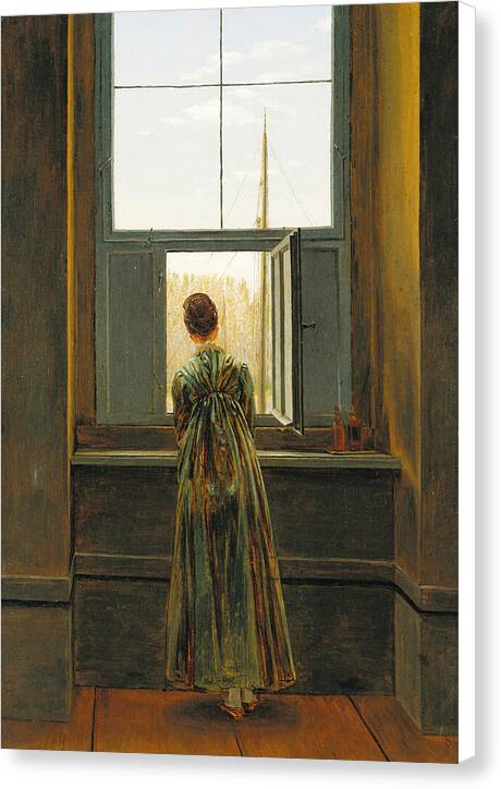 Woman at a Window - Canvas Print