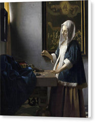 Woman Holding a Balance - Canvas Print