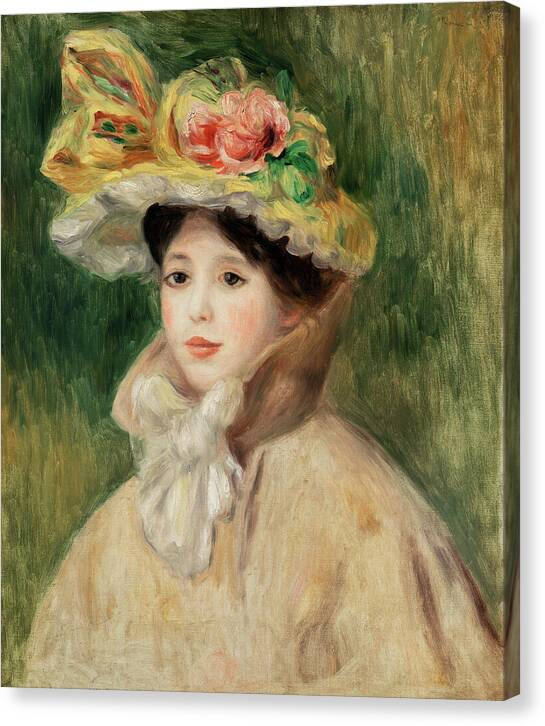 Woman with Capeline - Canvas Print