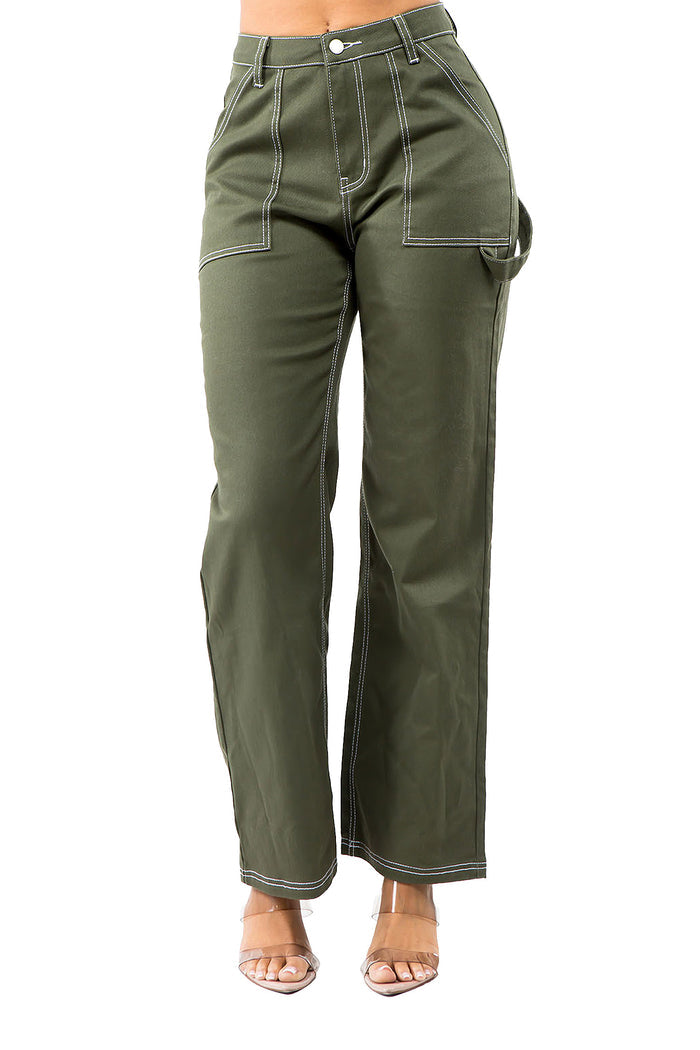 Olive/white